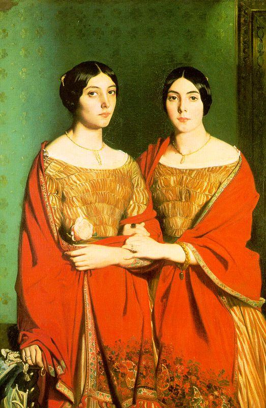 Theodore Chasseriau The Two Sisters Sweden oil painting art